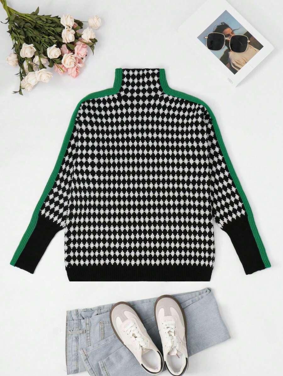 SHEIN DZIANINOWY SWETER DŁUGI RĘKAW S06__S