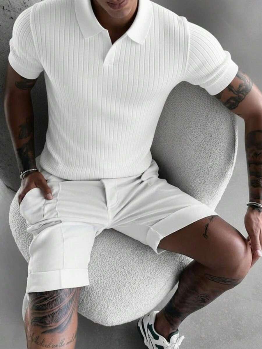 SHEIN BIAŁA KOSZULKA POLO S06__L
