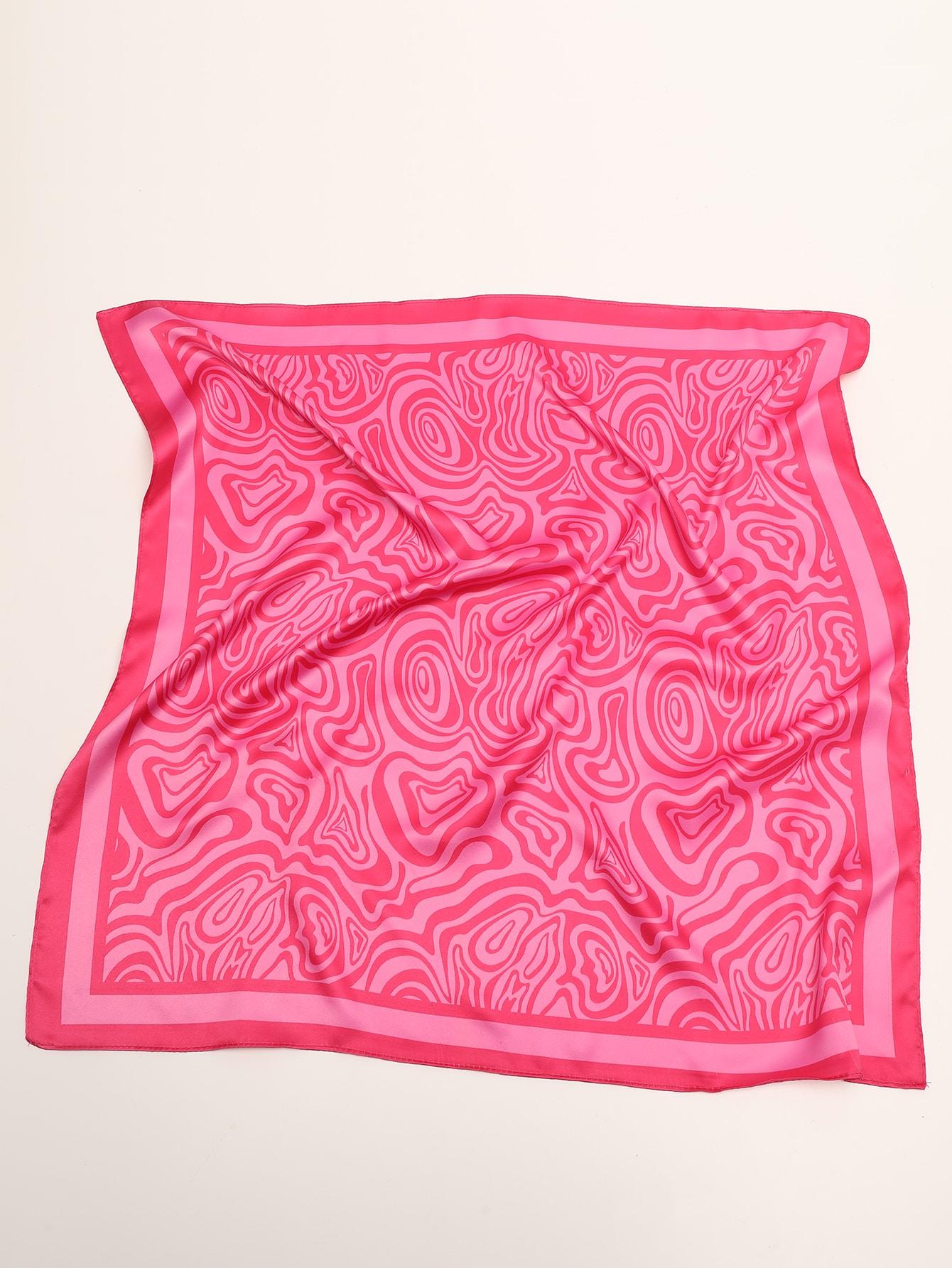 SHEIN RÓŻOWA APASZKA WZÓR S07__60X60CM