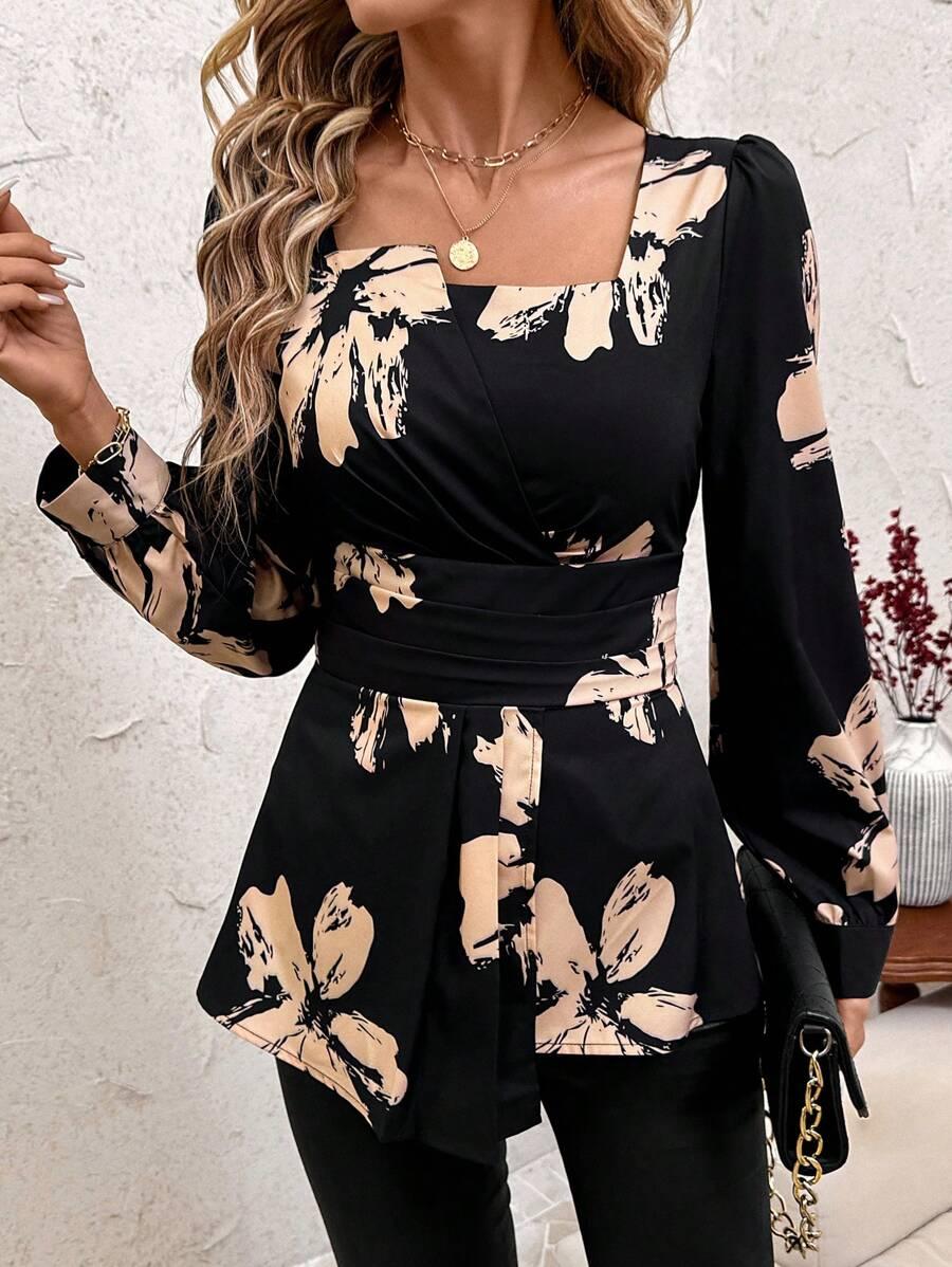 SHEIN BLUZKA Z DŁUGIM RĘKAWEM S06__M