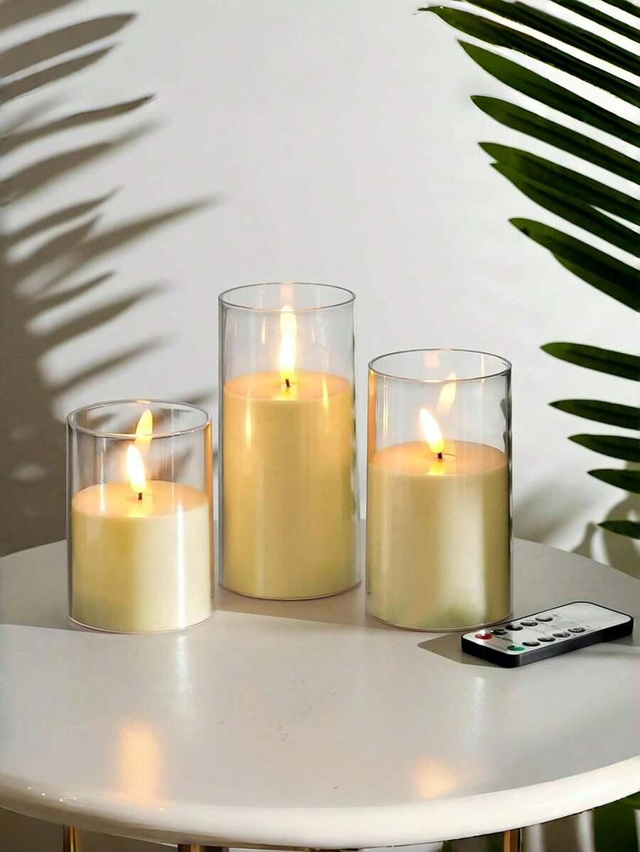 SHEIN ŚWIECE DEKORACYJNE 3-PACK S07__