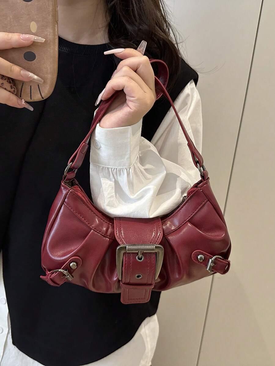 SHEIN BORDOWA TOREBKA NA RAMIĘ S07__24,5X6X14