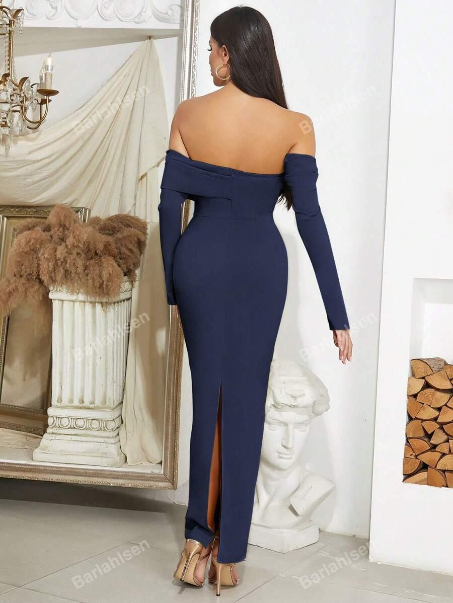 SHEIN MAXI SUKIENKA ODKRYTE RAMIONA ROZCIĘCIE S06__L