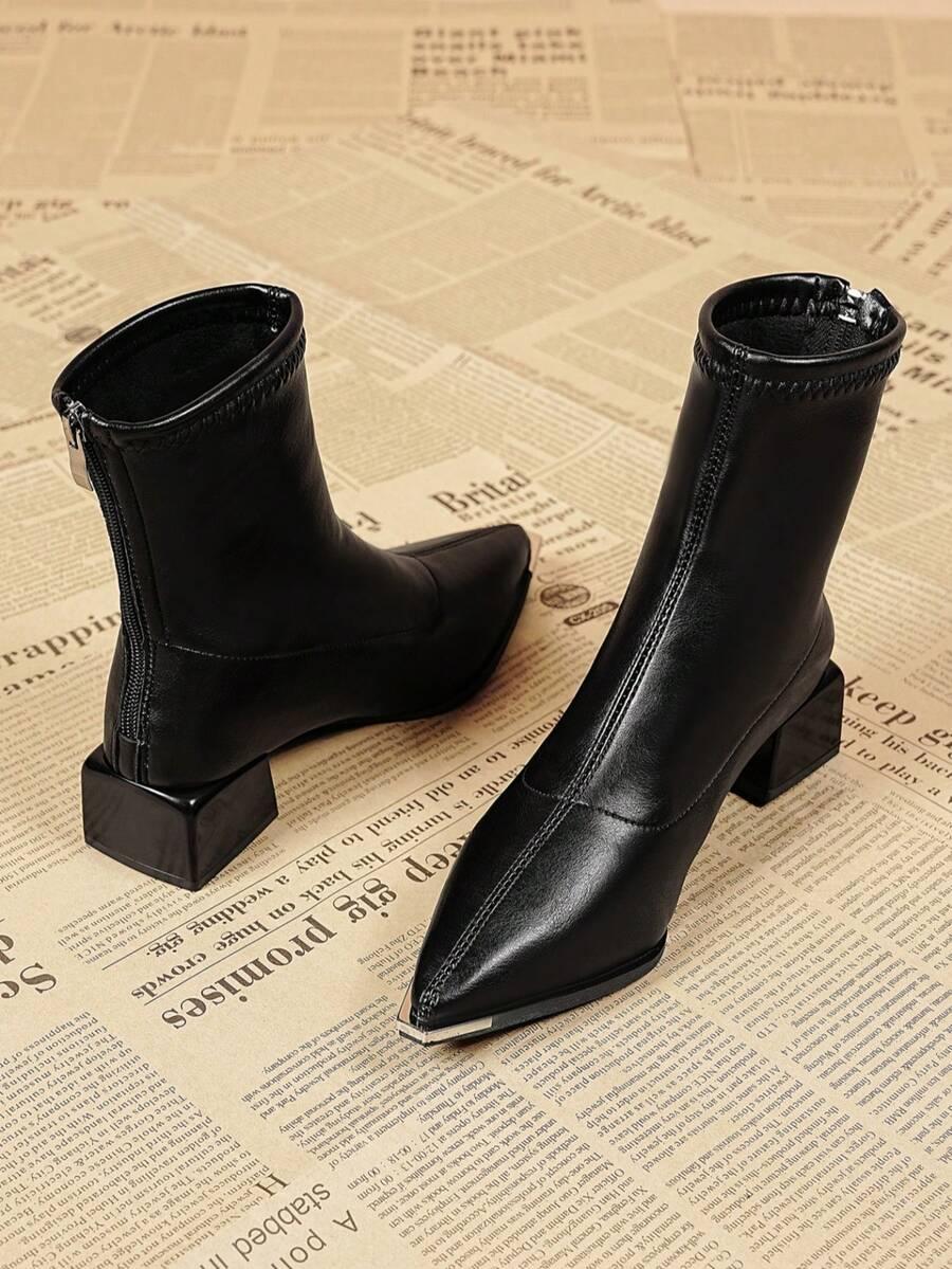 SHEIN CZARNE BOTKI IMITACJA SKÓRY W01__39
