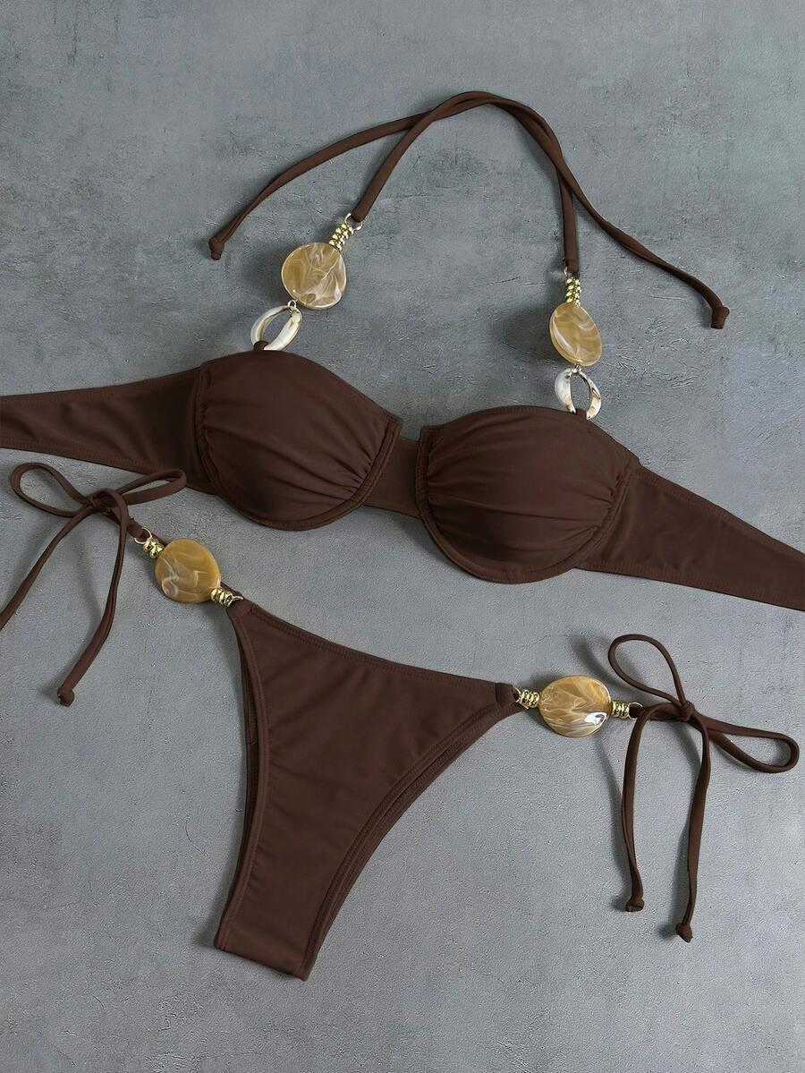 SHEIN DWUCZĘŚCIOWY STRÓJ KĄPIELOWY S09__M