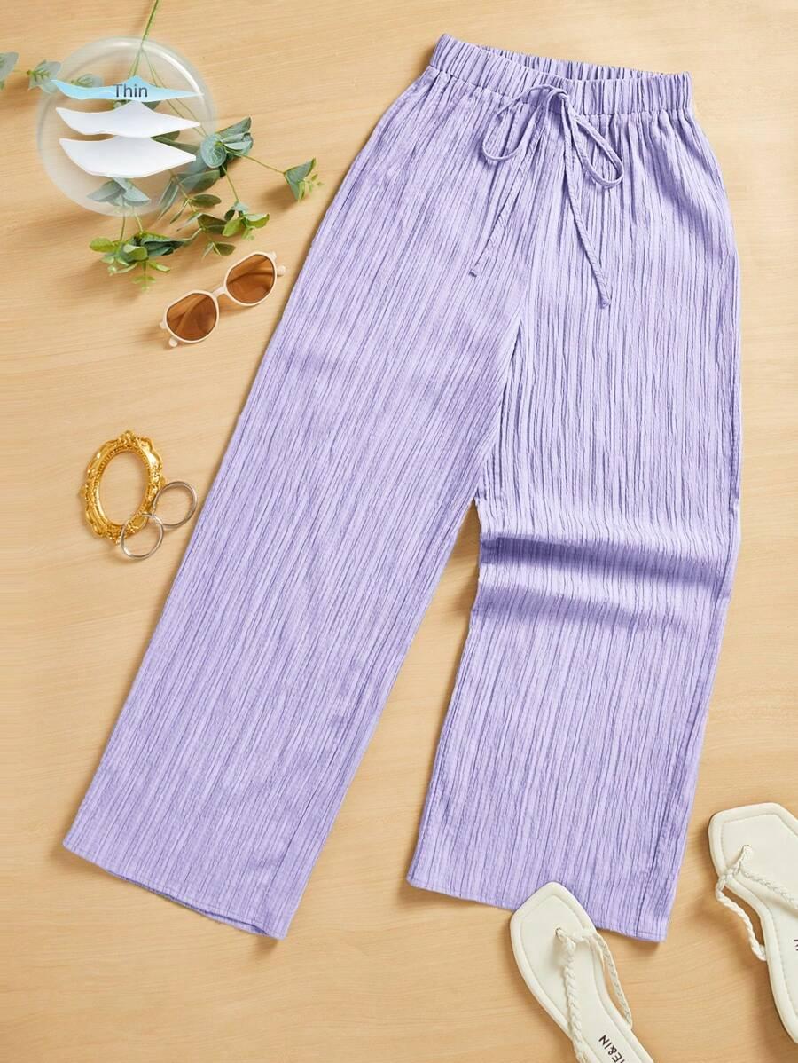 SHEIN FIOLETOWE SPODNIE CASUAL S06__XS