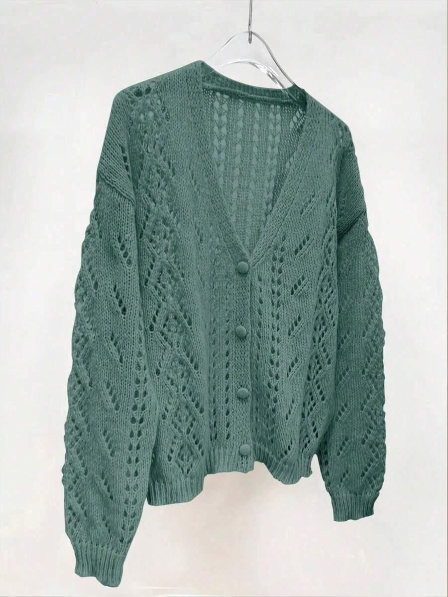 SHEIN ZIELONY KARDIGAN GUZIKI S06__S