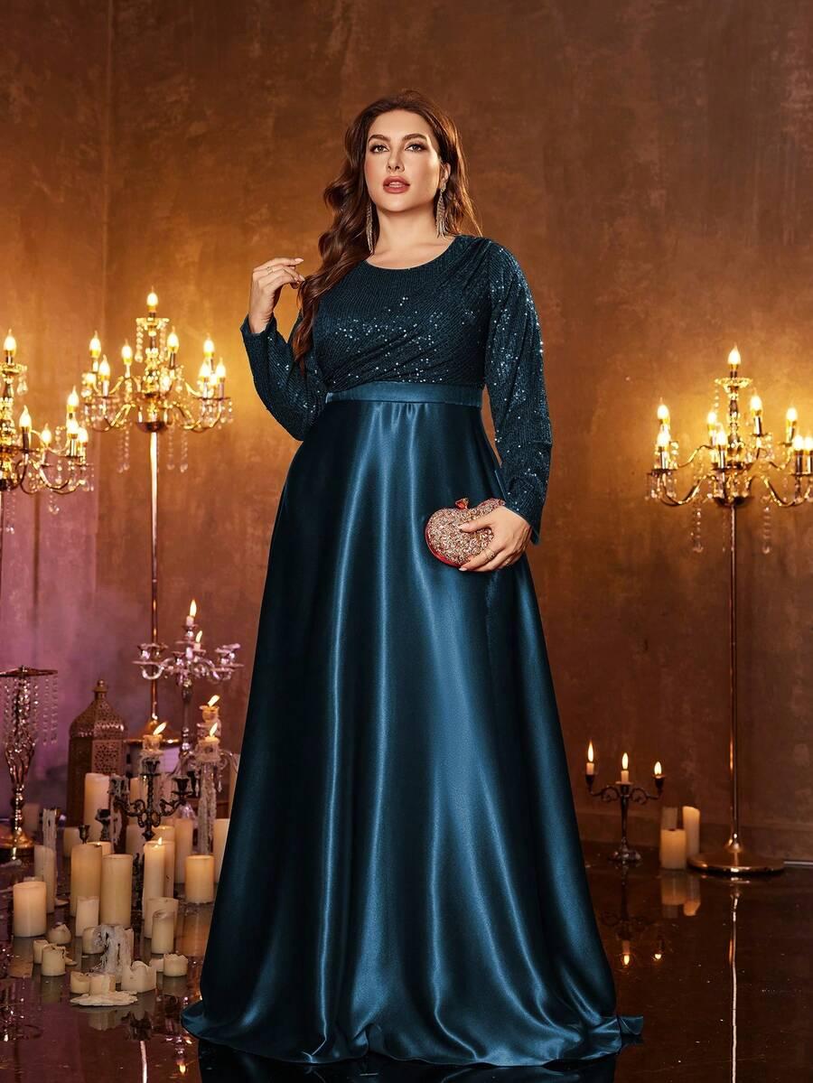 SHEIN NIEBIESKA MAXI SUKIENKA S06__46