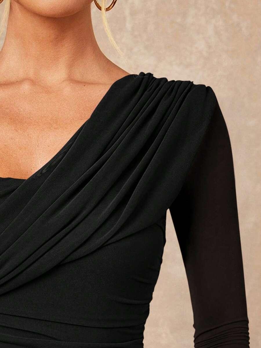 SHEIN CZARNA MAXI SUKIENKA S06__M