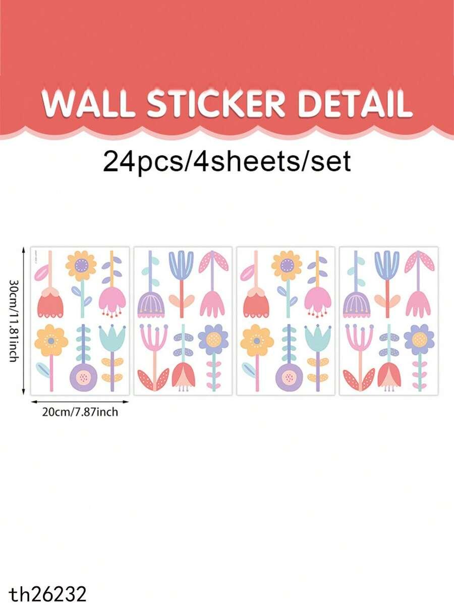SHEIN KOLOROWE NAKLEJKI NA ŚCIANĘ S07__100X30CM