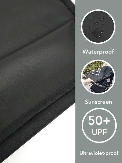 SHEIN CZARNA OSŁONA PRZECIWSŁONECZNA DO WÓZKA S07__31X65