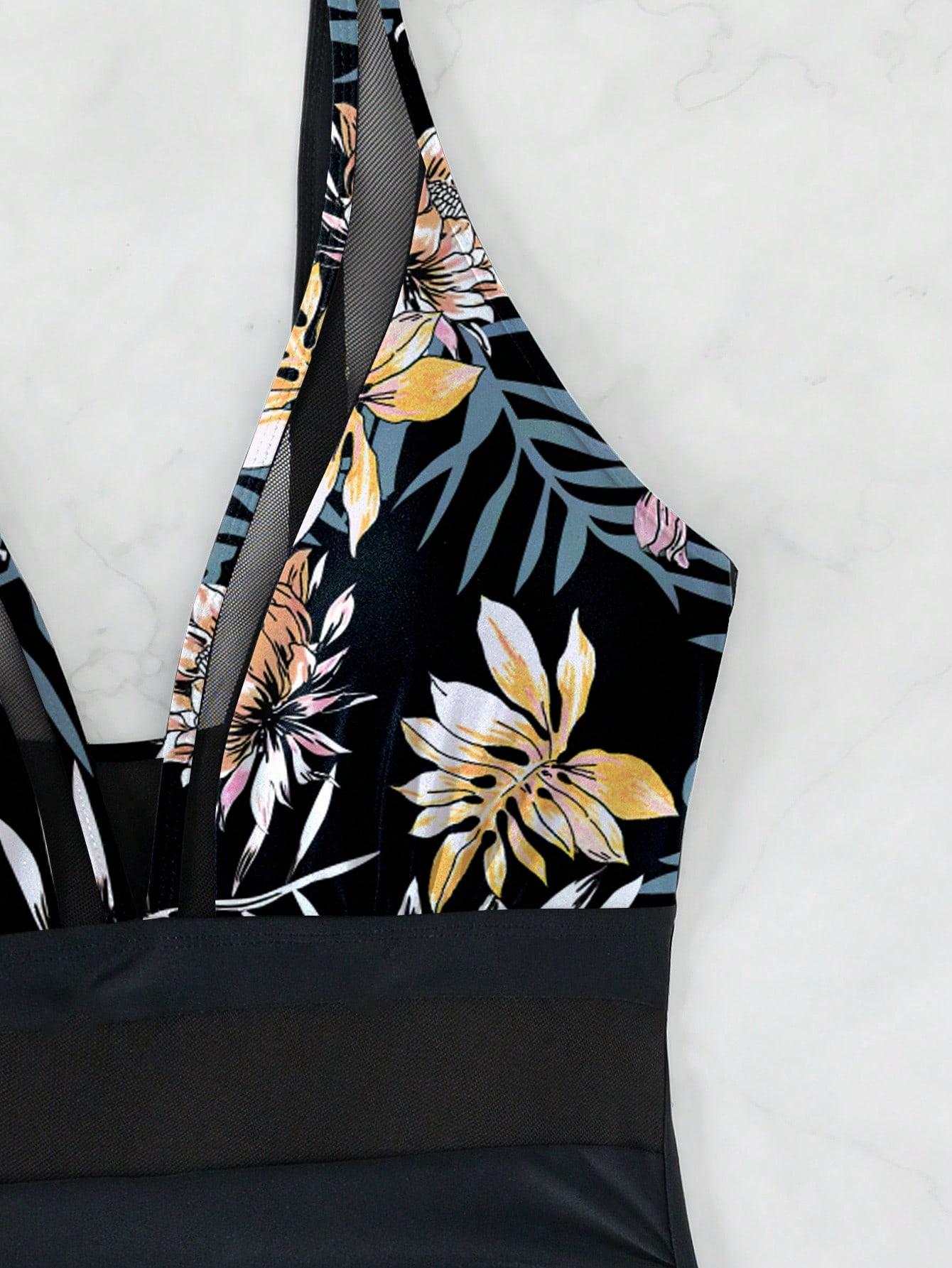 SHEIN JEDNOCZĘŚCIOWY STRÓJ KĄPIELOWY WZÓR S09__L