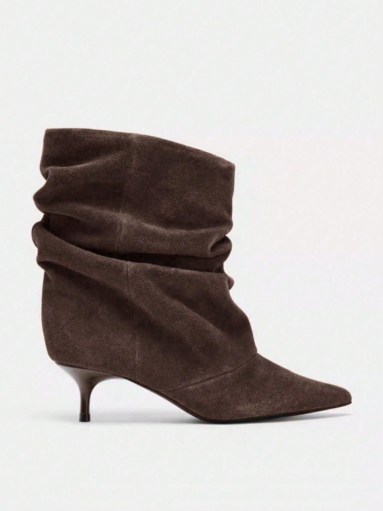 SHEIN BOTKI IMITACJA ZAMSZU W01__36,5