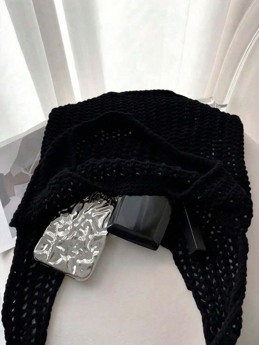 YOGODLNS CZARNA TORBA NA RAMIE S07__35X29CM