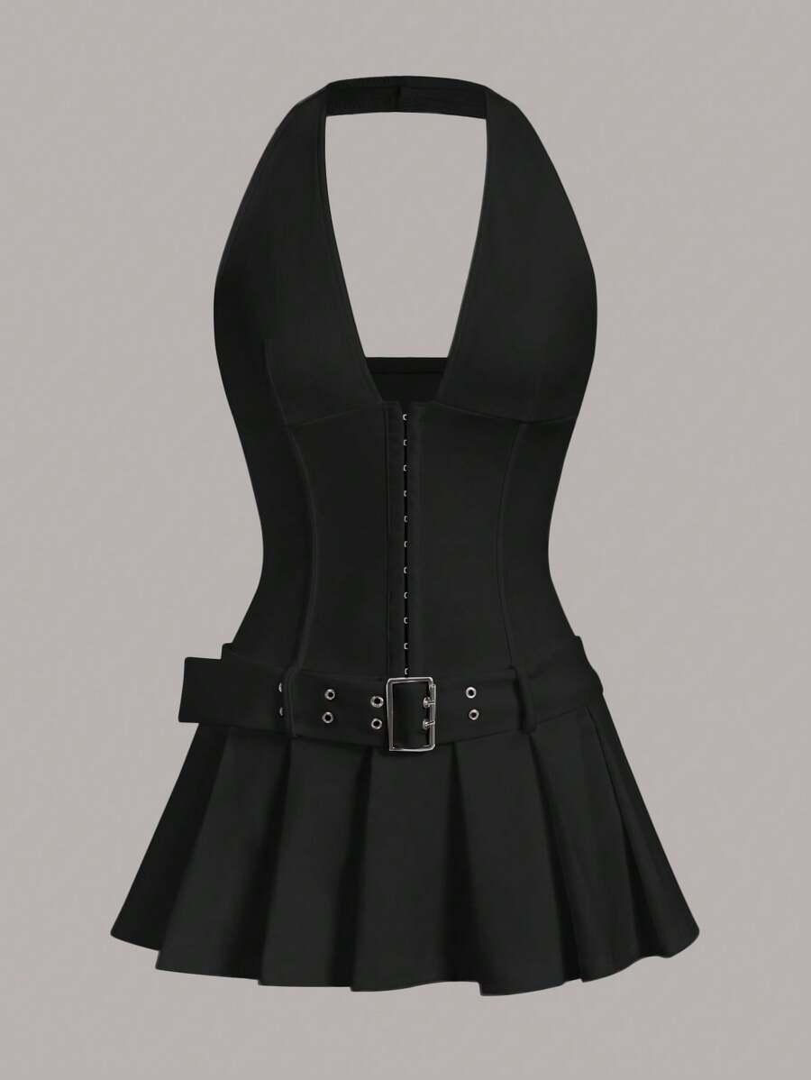 SHEIN SUKIENKA MINI ODKRYTE PLECY S06__S