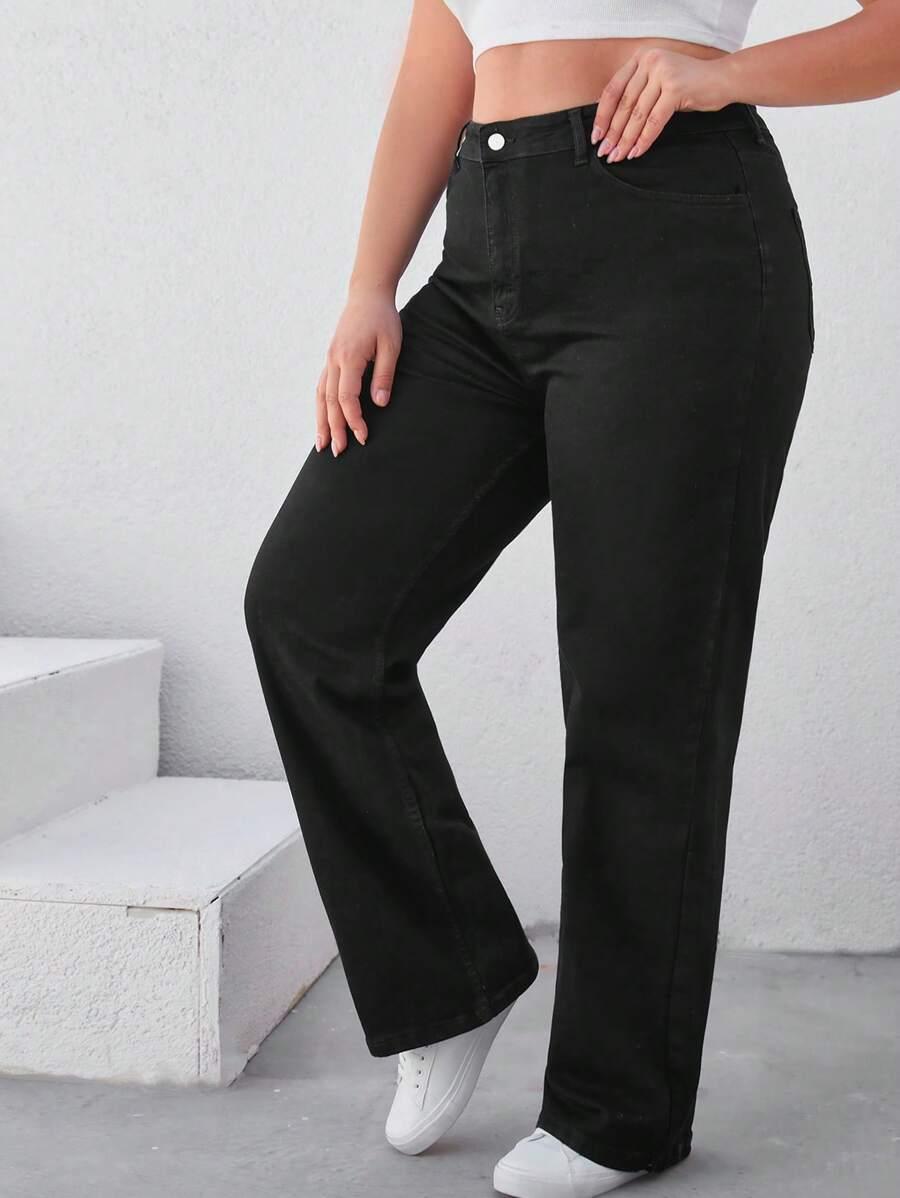SHEIN CZARNE SPODNIE JEANS S06__48