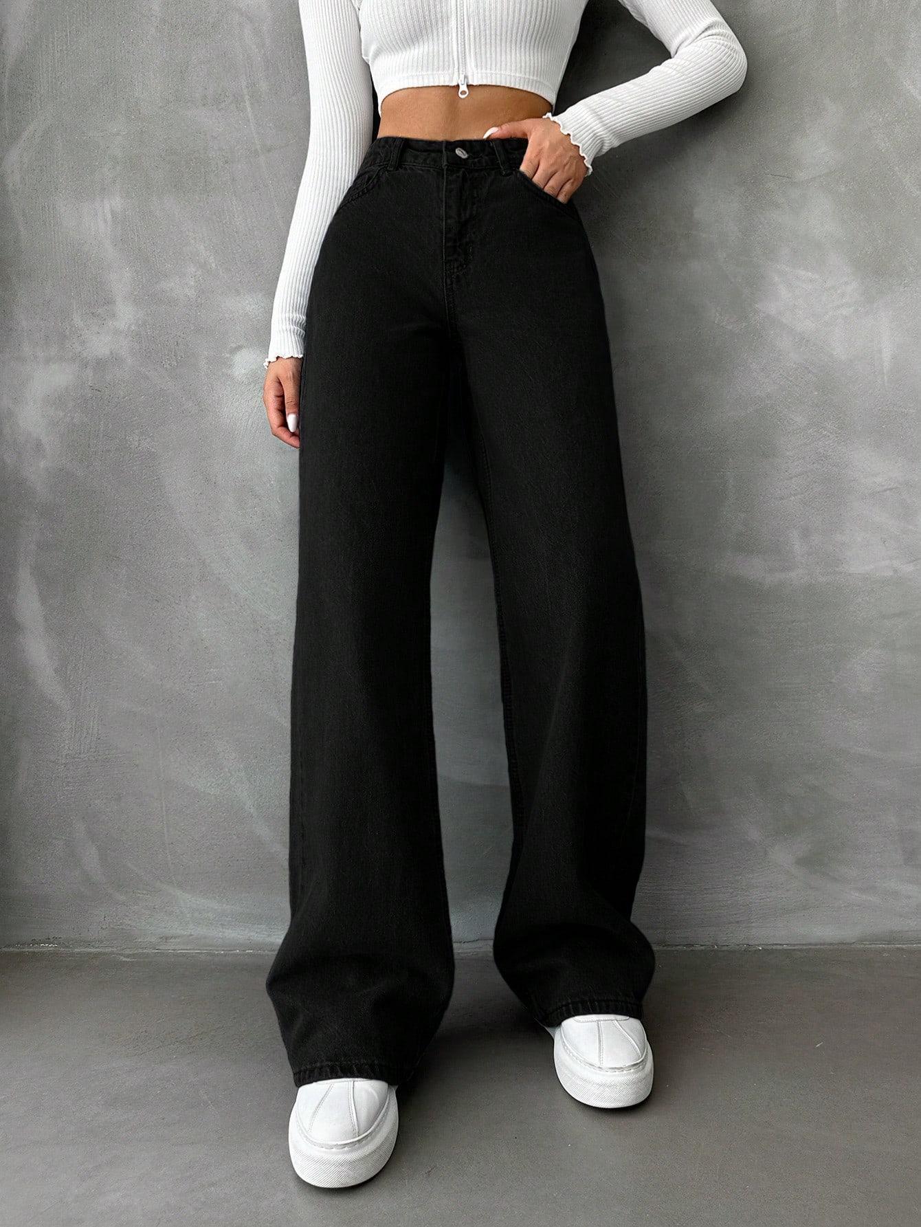 SHEIN CZARNE SPODNIE JEANS S06__M
