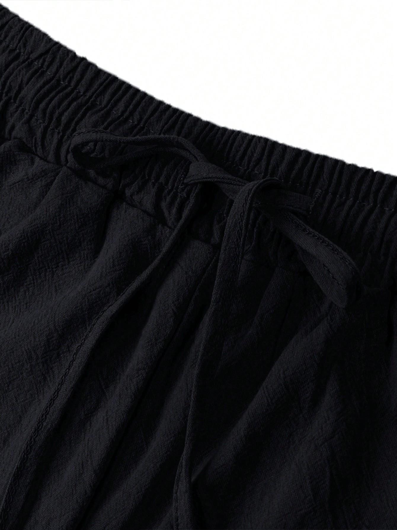 SHEIN CZARNE SPODNIE ZWĘŻANA NOGAWKA S06__L