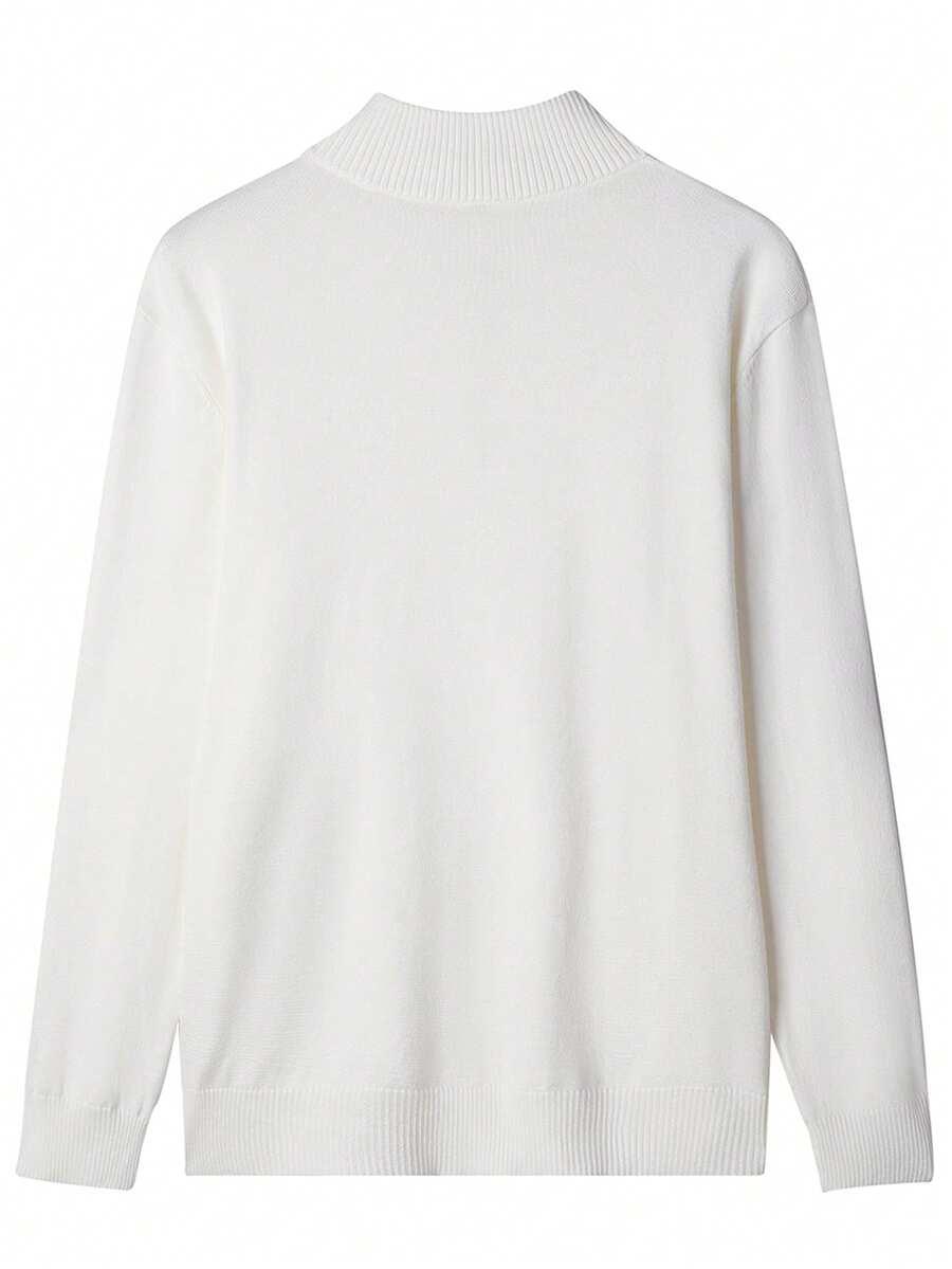 SHEIN BIAŁY SWETER ZAMEK