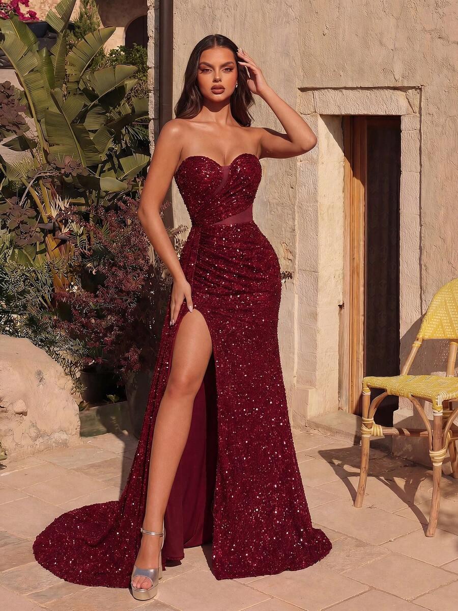 ADYCE BORDOWA MAXI SUKIENKA CEKINY PK01__XXL