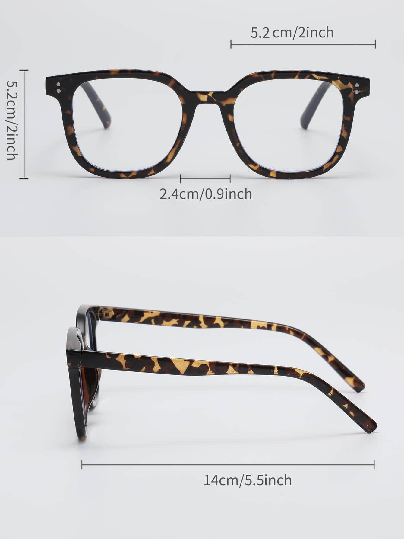 SHEIN OKULARY ZERÓWKI ANIMAL PRINT S07