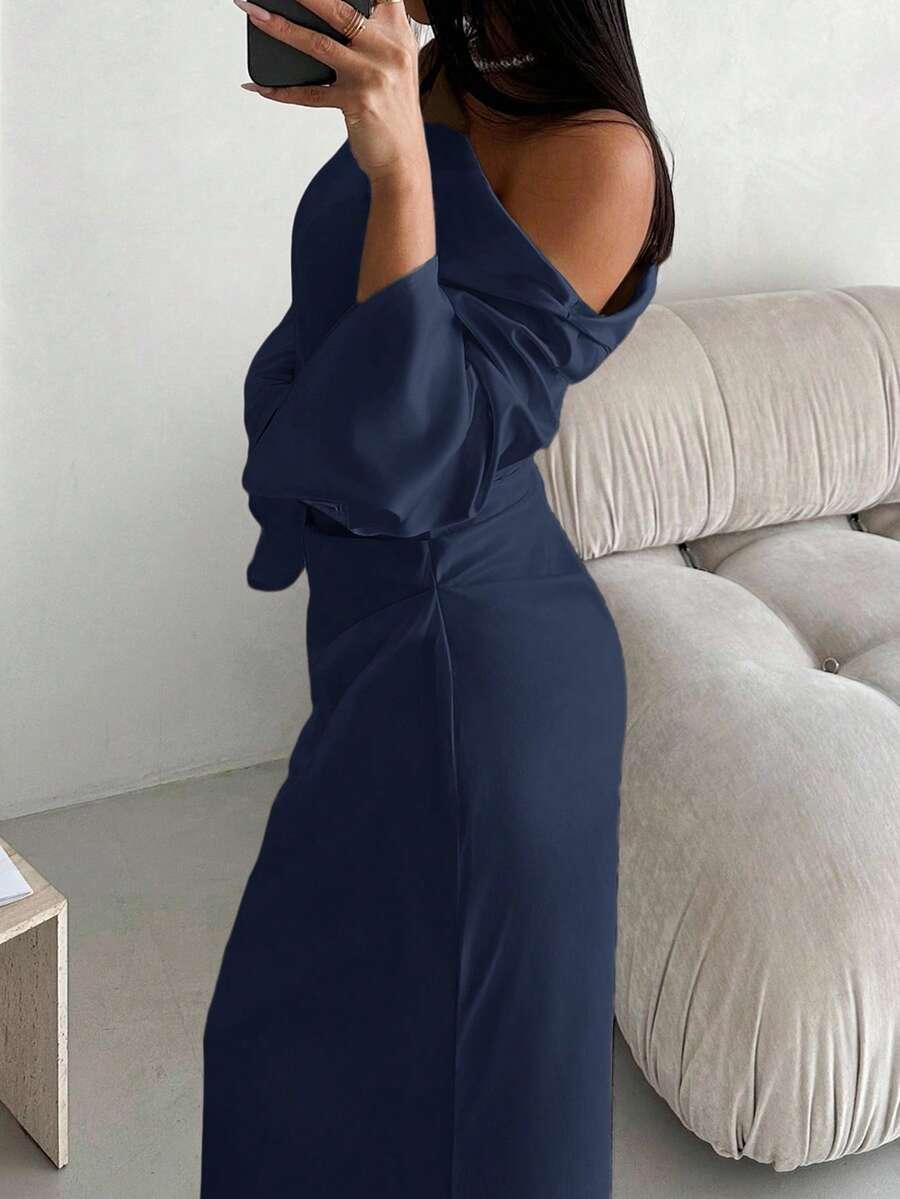 SHEIN SUKIENKA Z DŁUGIM RĘKAWEM S06__M