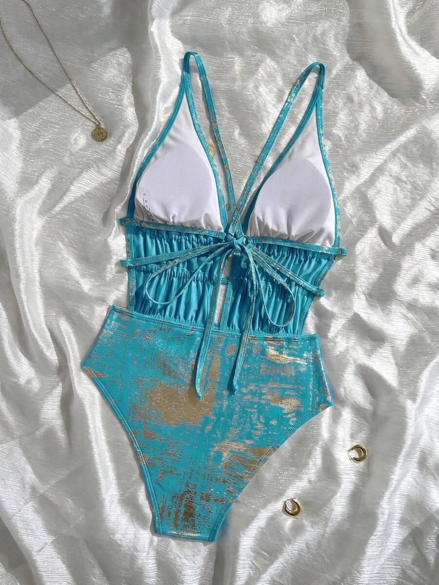 SWIM SXY NIEBIESKI JEDNOCZĘŚCIOWY STRÓJ KĄPIELOWY S09__L