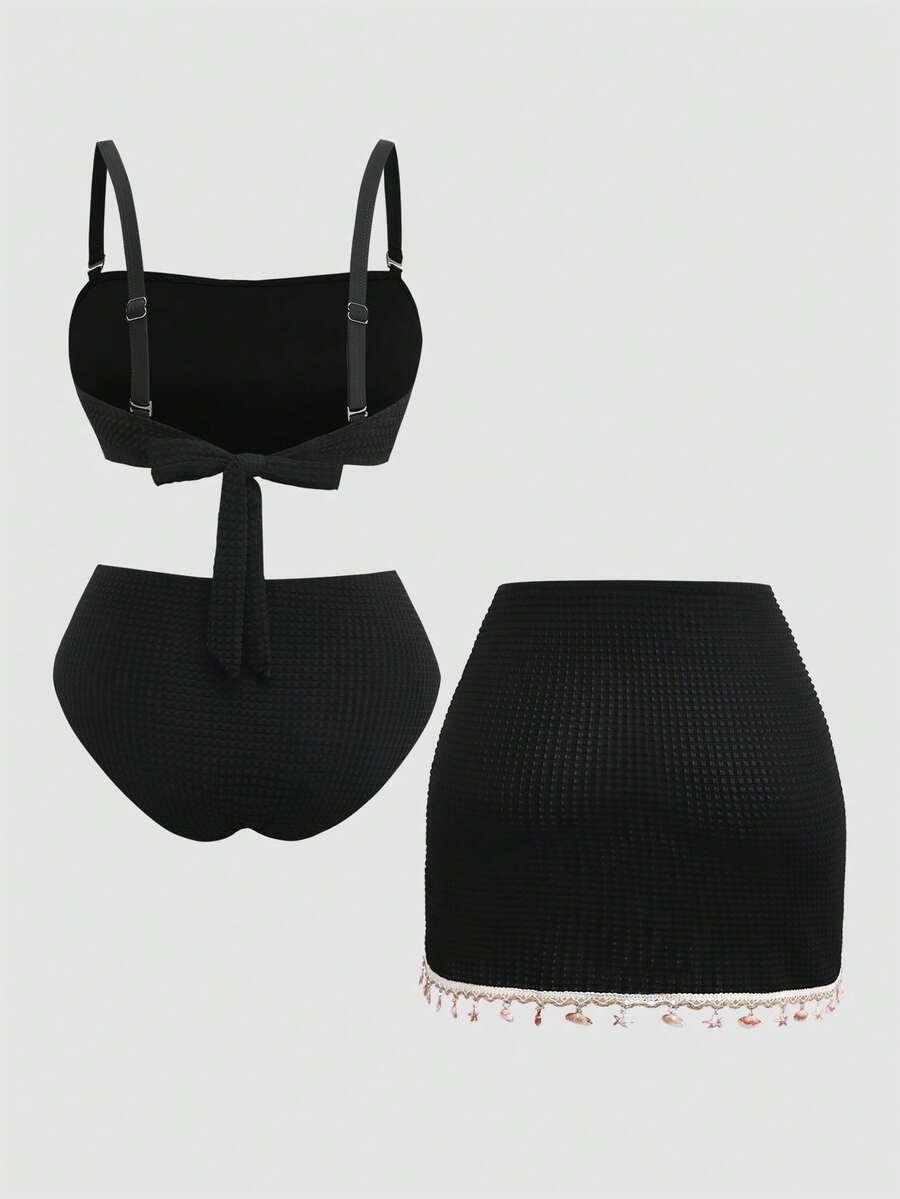 SHEIN CZARNY STRÓJ KĄPIELOWY S09__46