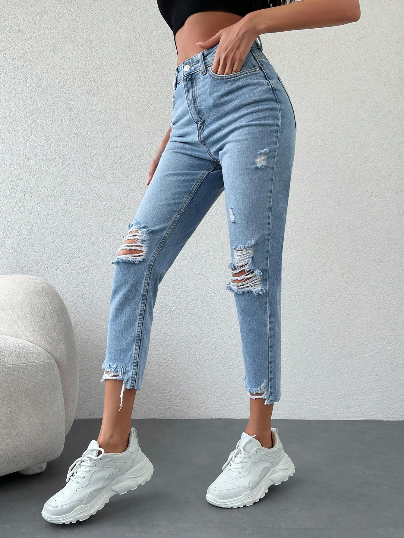 SHEIN NIEBIESKIE SPODNIE JEANS S06__XS