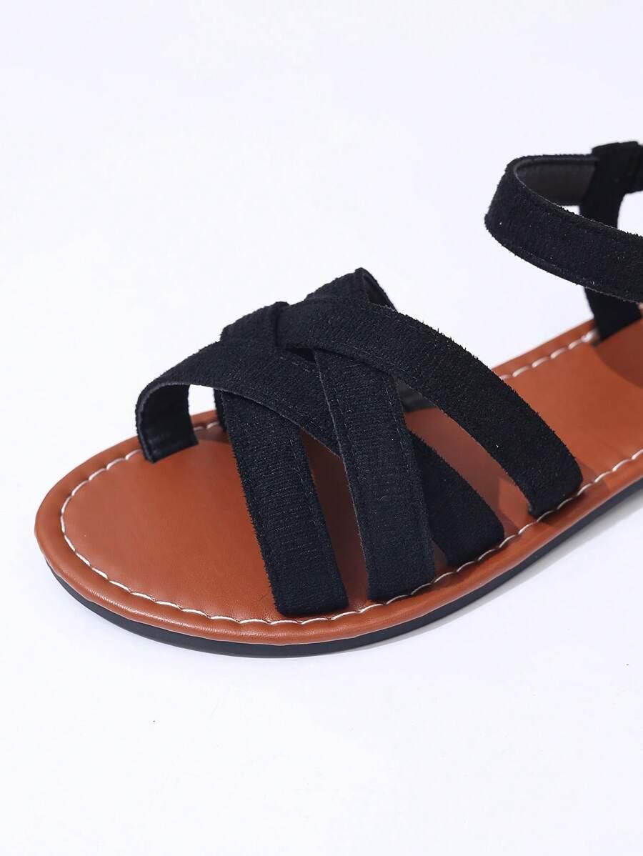 SHEIN CZARNE SANDAŁY PŁASKI OBCAS S06__39