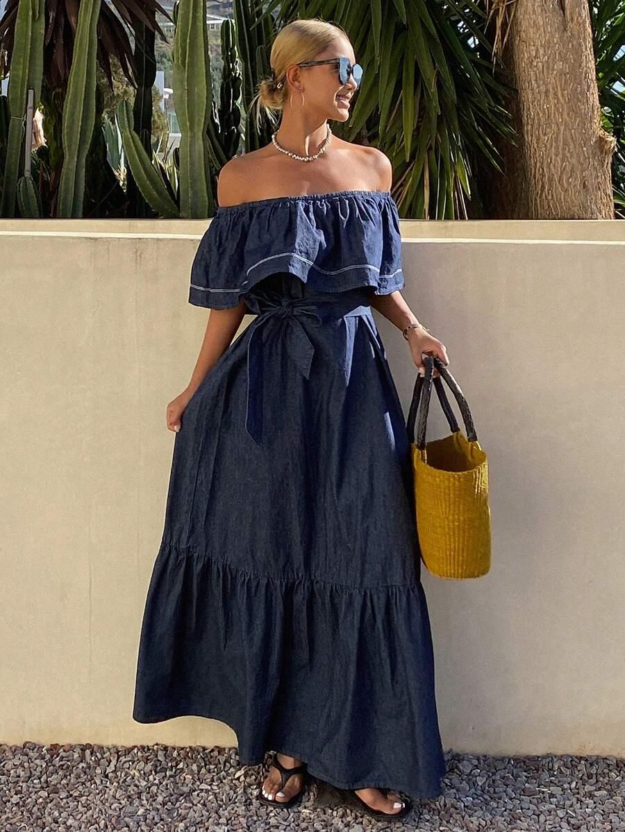 DAZY MAXI SUKIENKA JEANS S06__XL