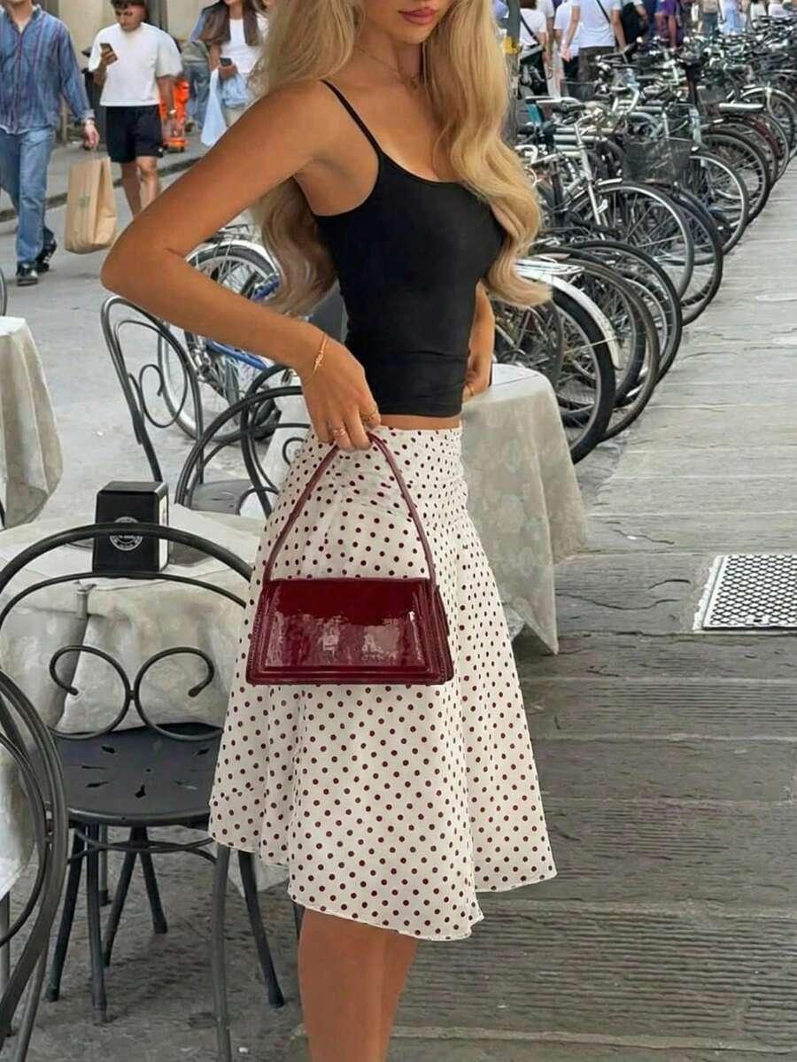 SHEIN SPÓDNICA W GROSZKI S09__S