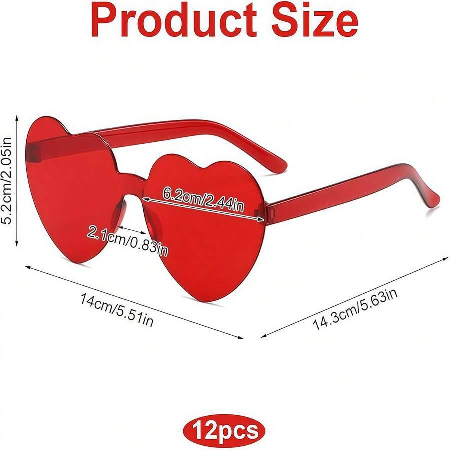 SHEIN OKULARY W KSZTAŁCIE SERCA 1 SZTUKA S07