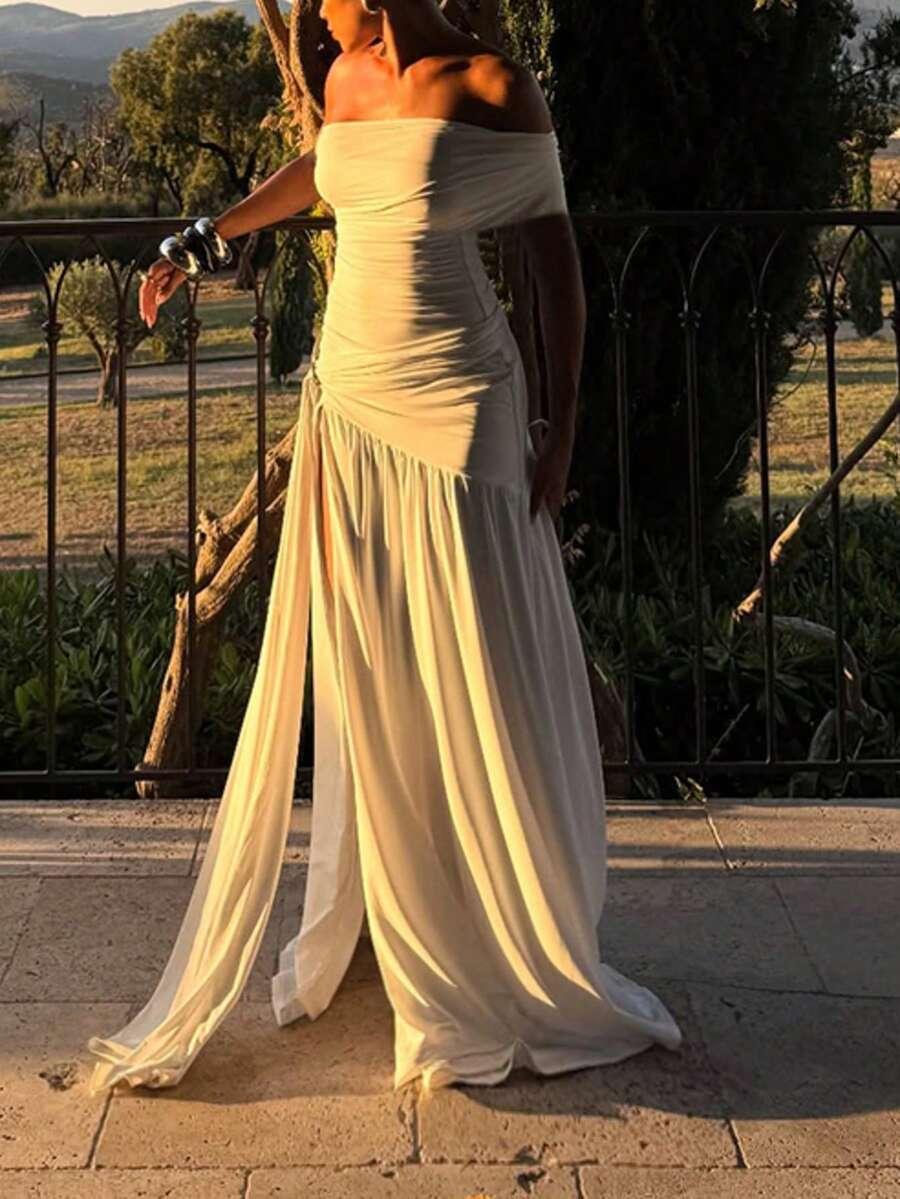 SHEIN BIAŁA MAXI SUKIENKA S06__XS