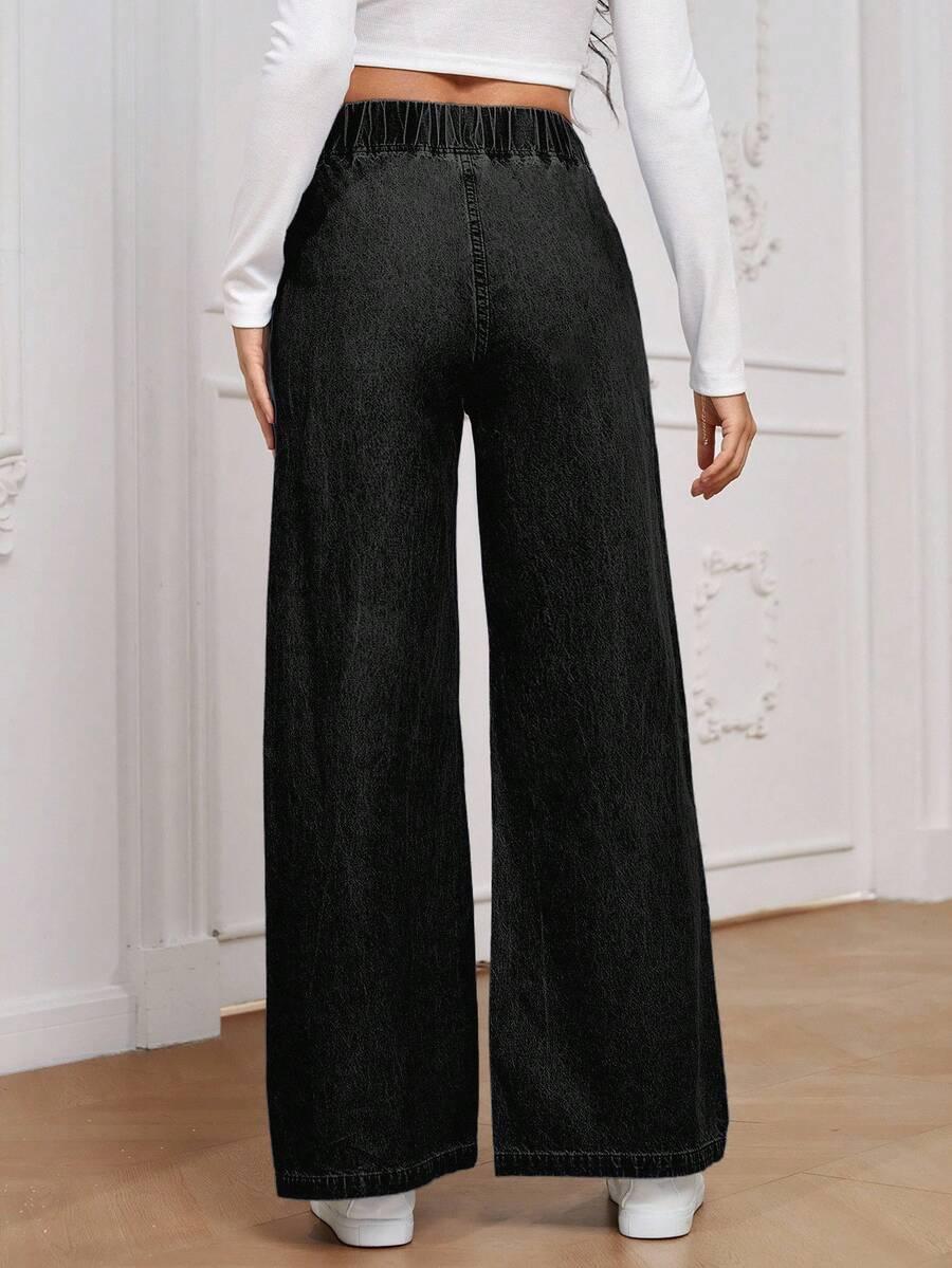 EMERY ROSE CZARNE OCIEPLANE SPODNIE JEANS W01__M