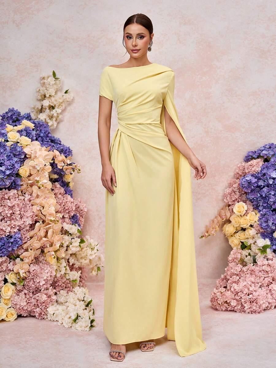 SHEIN ŻÓŁTA MAXI SUKIENKA S06__M