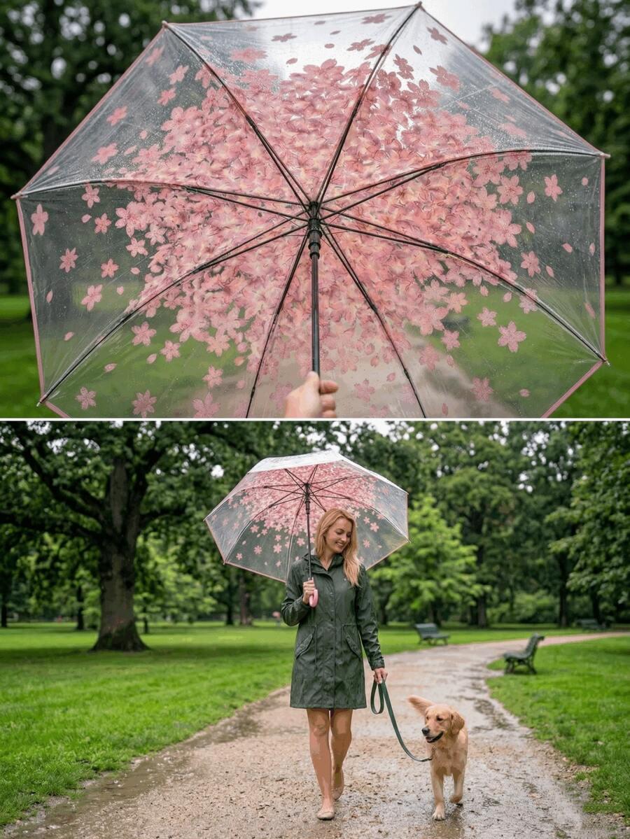 SHEIN FIOLETOWY PARASOL PRZECIWDESZCZOWY S07