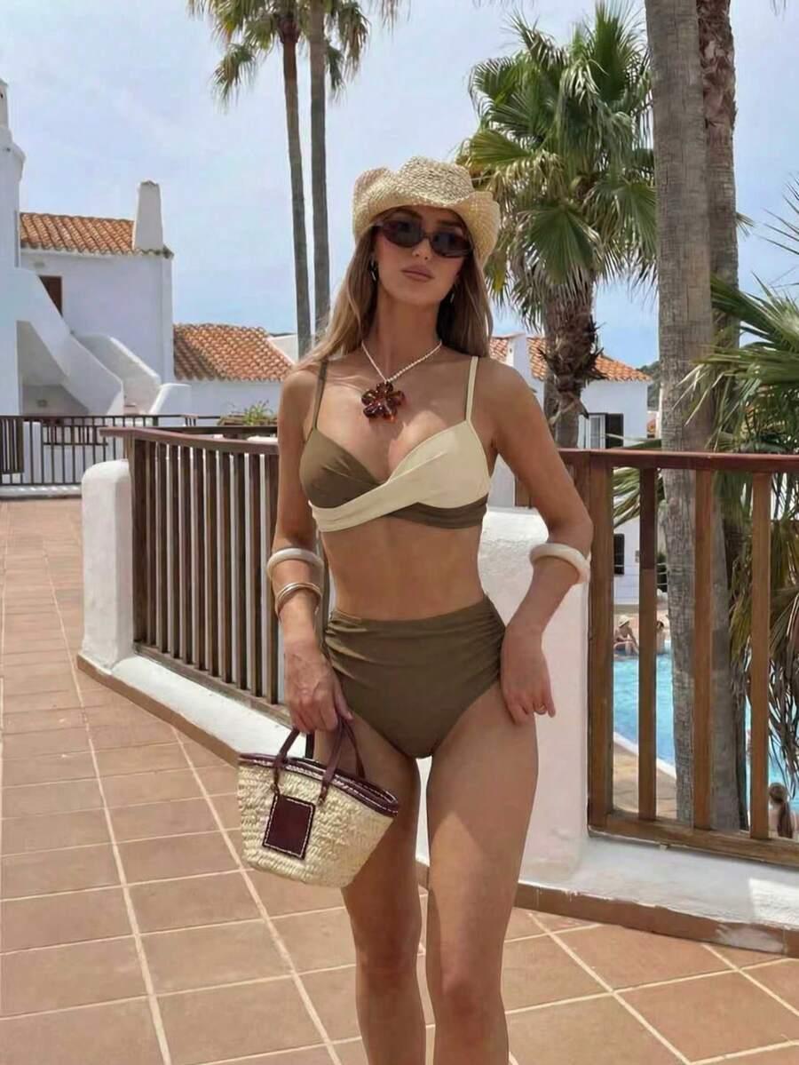 SHEIN DWUCZĘŚCIOWY STRÓJ KĄPIELOWY S09__M
