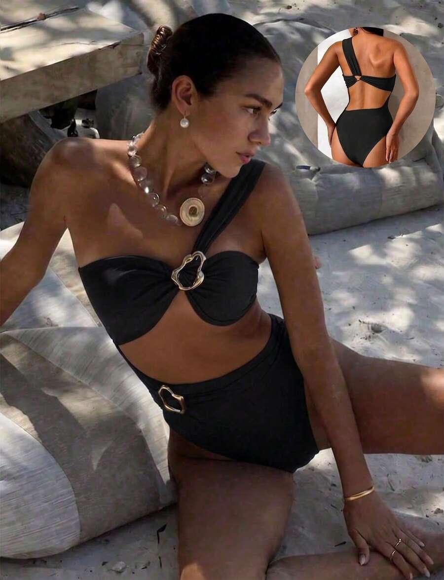 SHEIN JEDNOCZĘŚCIOWY STRÓJ KĄPIELOWY S09__M