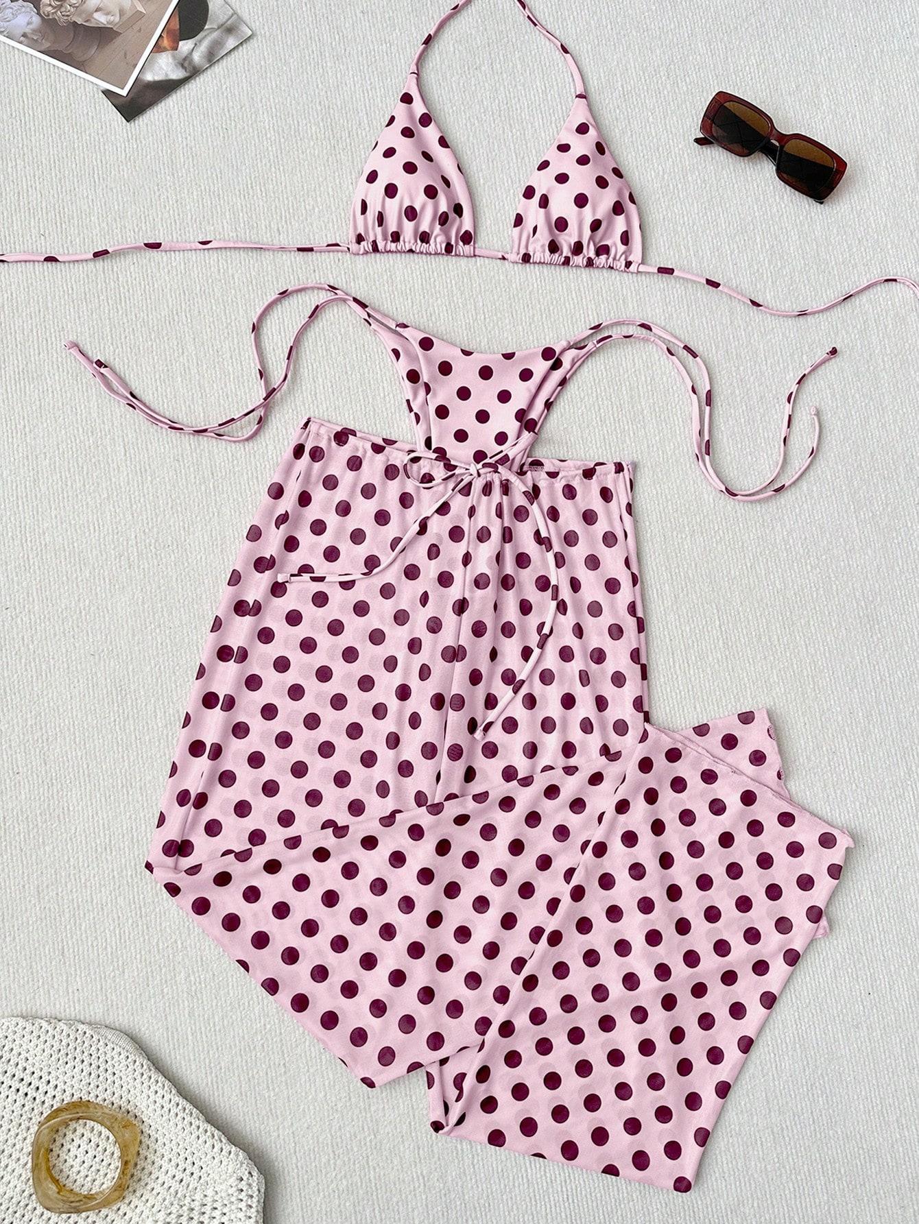 SHEIN DWUCZĘŚCIOWY STRÓJ KĄPIELOWY GROSZKI S09__M