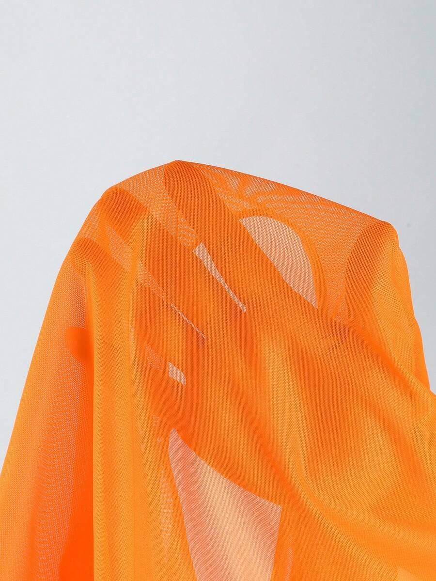 SHEIN KOSTIUM KĄPIELOWY NARZUTKA NA BIODRA PRINT S09__128-134