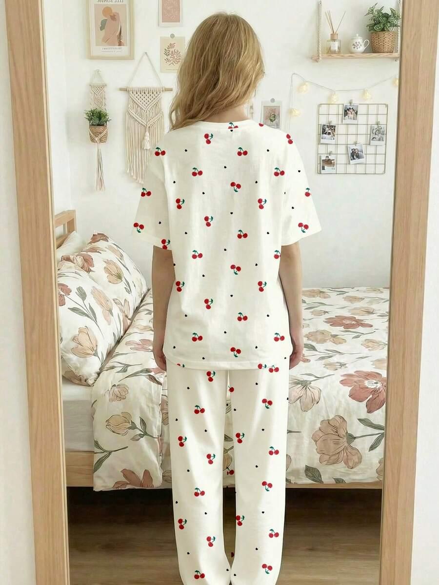 SHEIN PIŻAMA DWUCZĘŚCIOWA BLUZKA SPODNIE S06__158/164