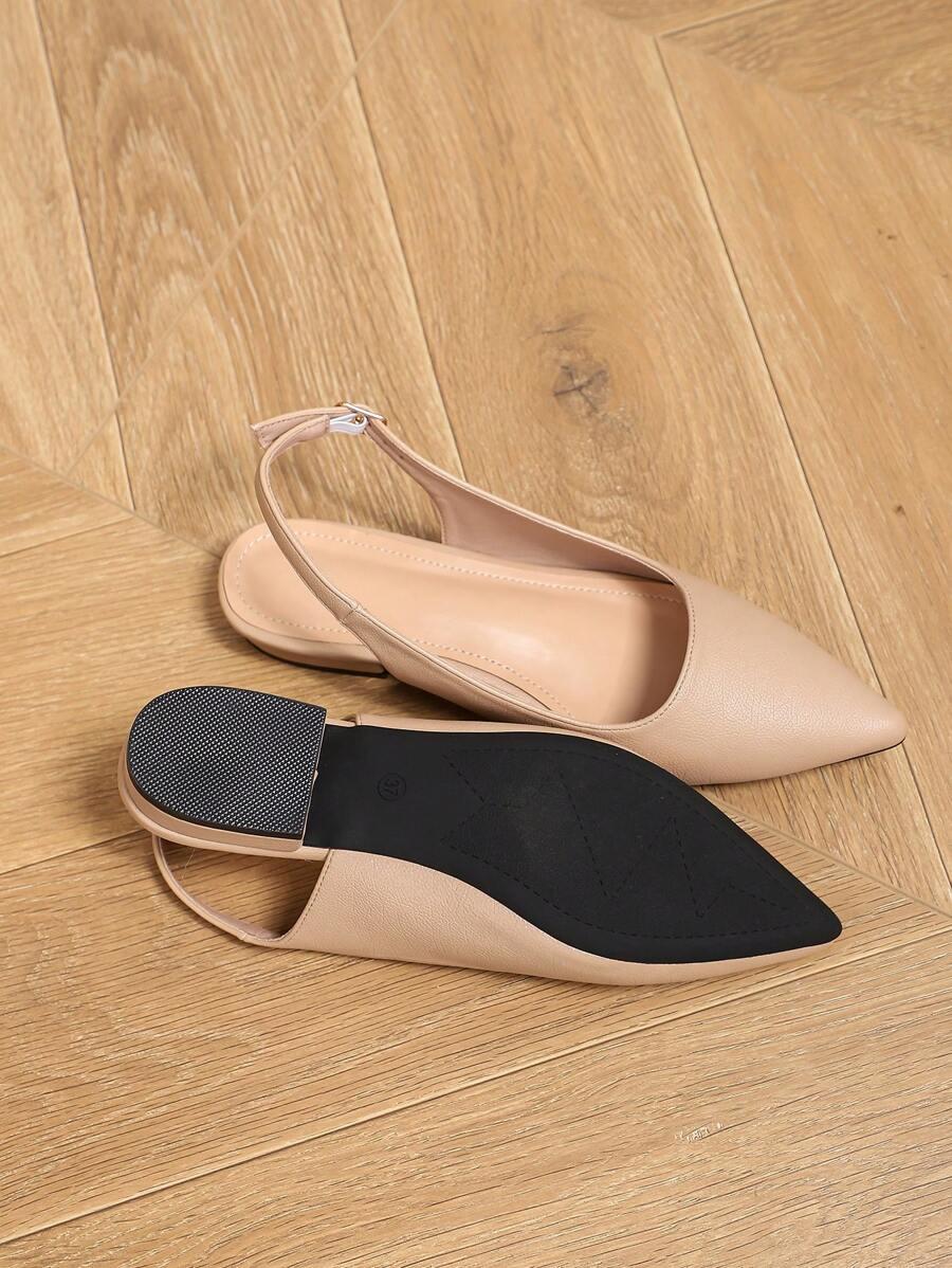 SHEIN BEŻOWE BALERINY SZPIC S06__38