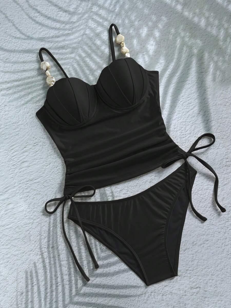 SWIM CHICCIA CZARNY DWUCZĘŚCIOWY STRÓJ KĄPIELOWY S06__S