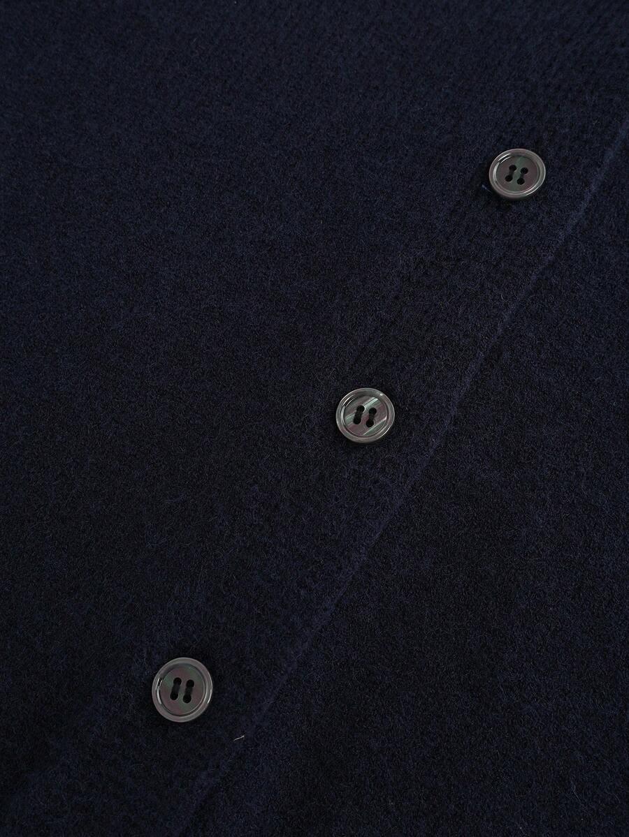 SHEIN GRANATOWY SWETER OKRĄGŁY DEKOLT S06__S