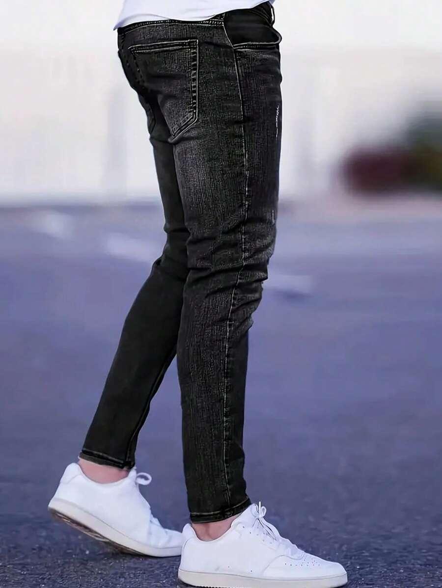 SHEIN CZARNE SPODNIE JEANS S06__M