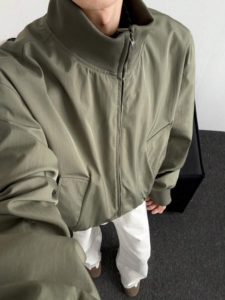 SHEIN ZIELONA KURTKA DŁUGI RĘKAW W01__3XL