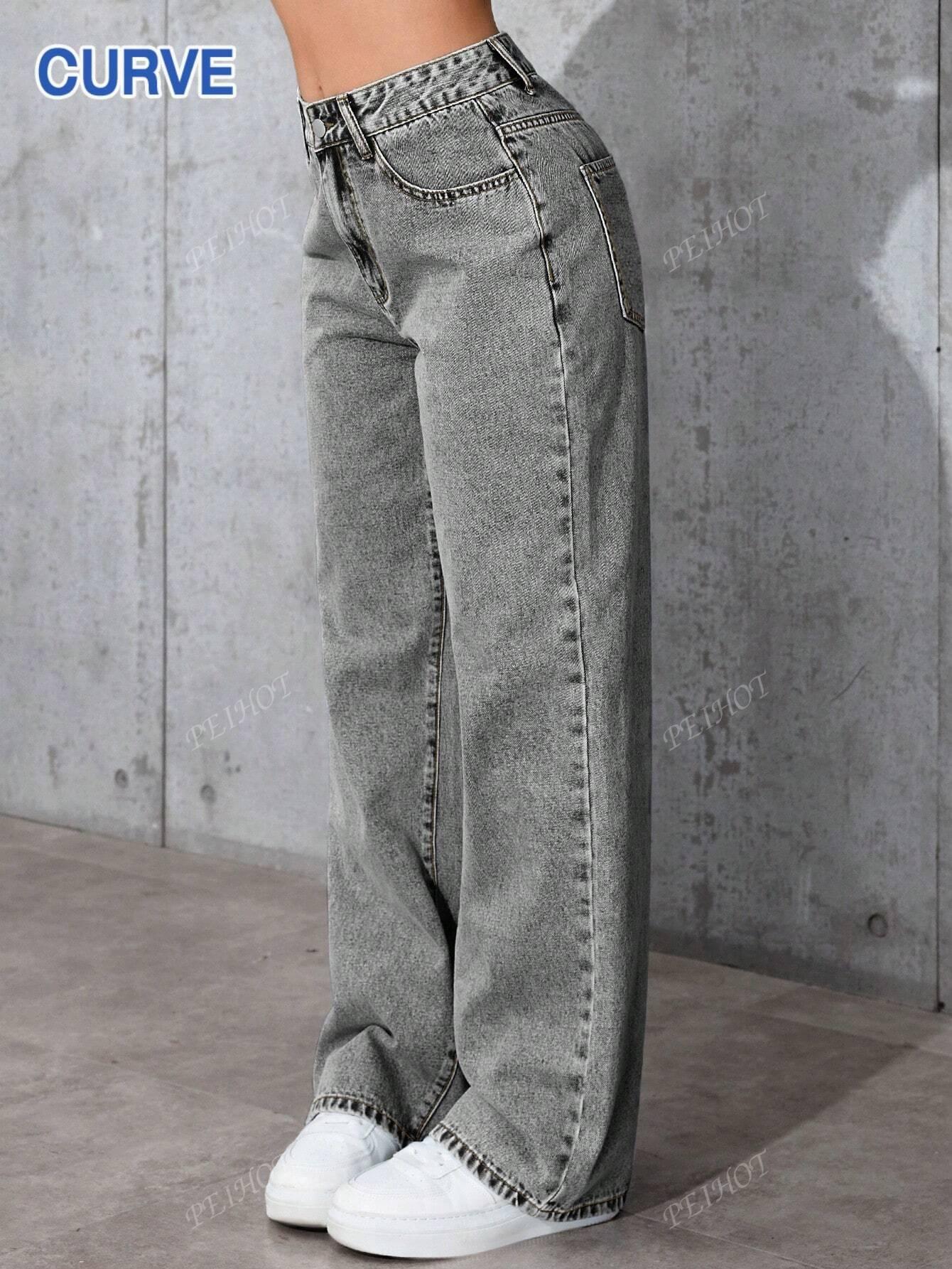 SHEIN SZARE SPODNIE JEANS S06__48