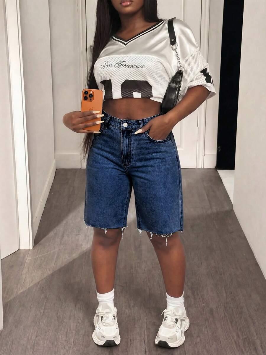 SHEIN NIEBIESKIE KRÓTKIE SPODENKI JEANS PK01__XXL