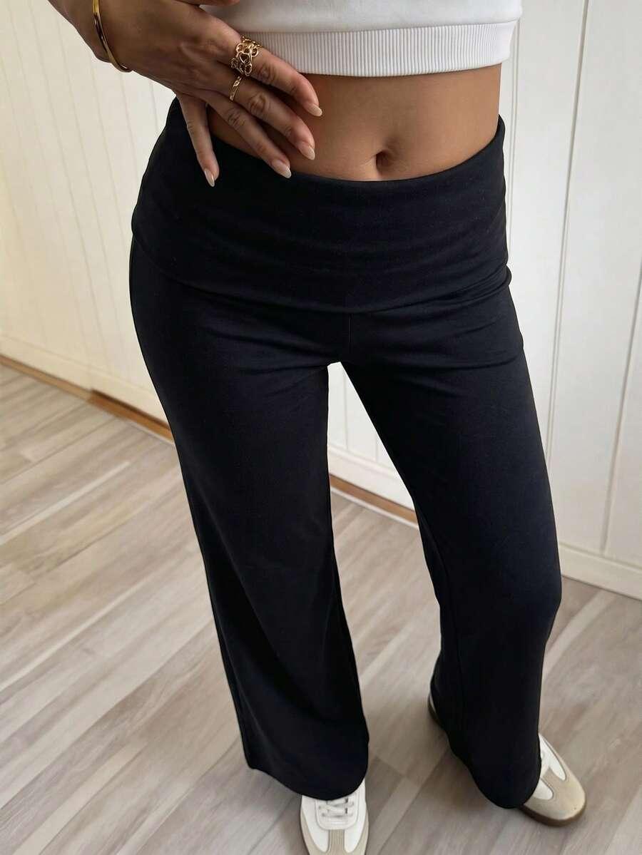 SHEIN CZARNE SPODNIE CASUAL S06__XS